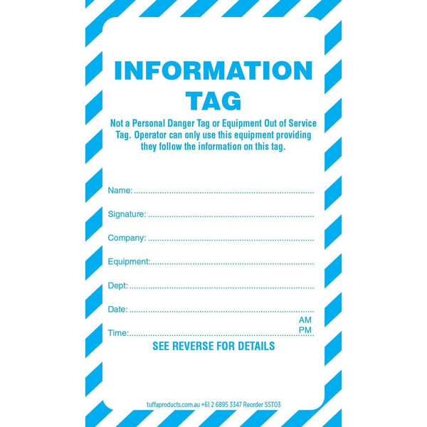 Safety Tags - 100 Pack