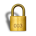 003 Padlock and Key with Long Shackle 25mm (32x29x13mm)