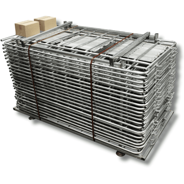 100m Pack of 2.2m Galvanised Crowd Control Barriers