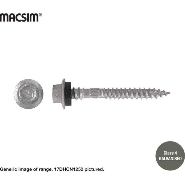 Roofing Type 17 Screws - Galvanised - 12x50mm - 250 Pack