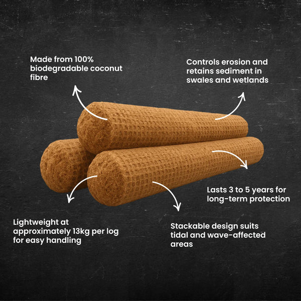 Coir Log - 200mm x 3m