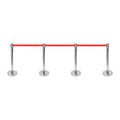 Crowd Control Barrier - Stainless Steel | Red Belt
