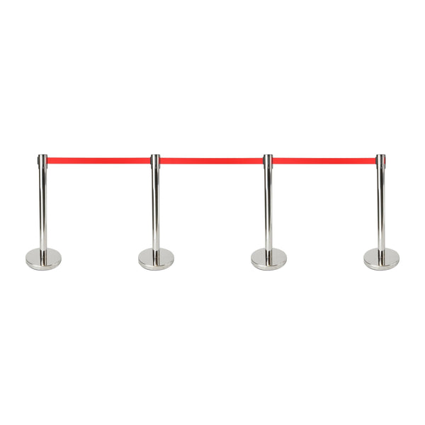 Crowd Control Barrier - Stainless Steel | Red Belt
