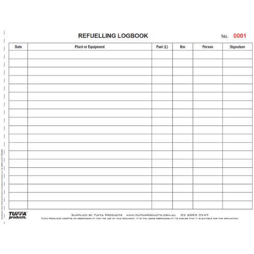 Fuel Refuelling Logbook