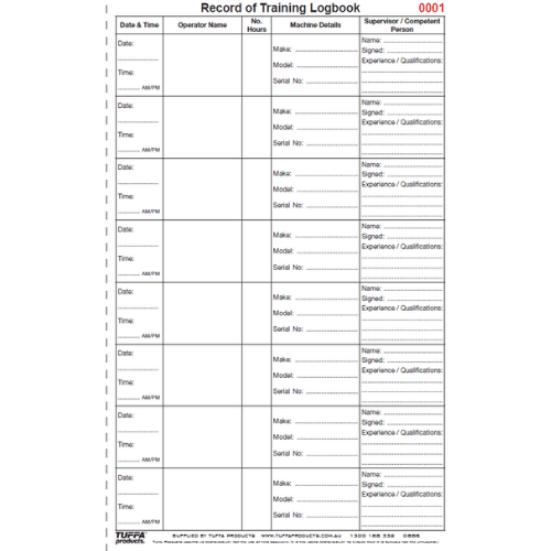Record of Training Logbook