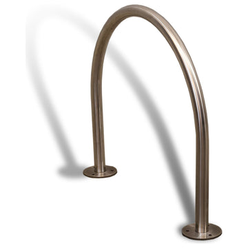 Bike Rack Hoop - Surface Mount - Stainless Steel 42 kg Grade 304 Stainless BR-S-SS