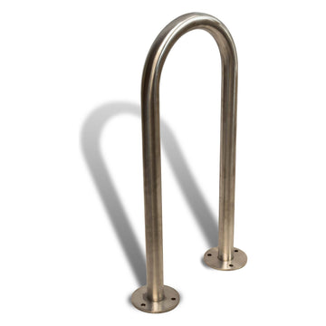 Bike Rack - Surface Mount - Narrow Hoop - Stainless Steel 49 kg