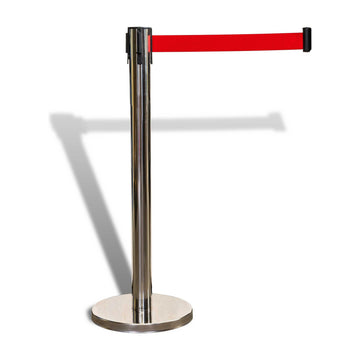 Crowd Control Barrier - Stainless Steel | Red Belt 35 kg