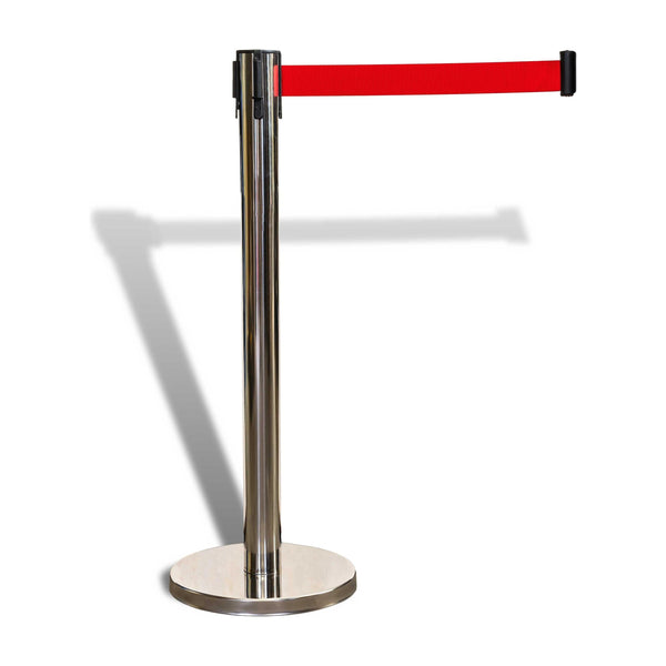 Crowd Control Barrier - Stainless Steel | Red Belt 35 kg