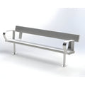 Above Ground Bench Seat With Backrest and Arm Rests 210 kg Blue