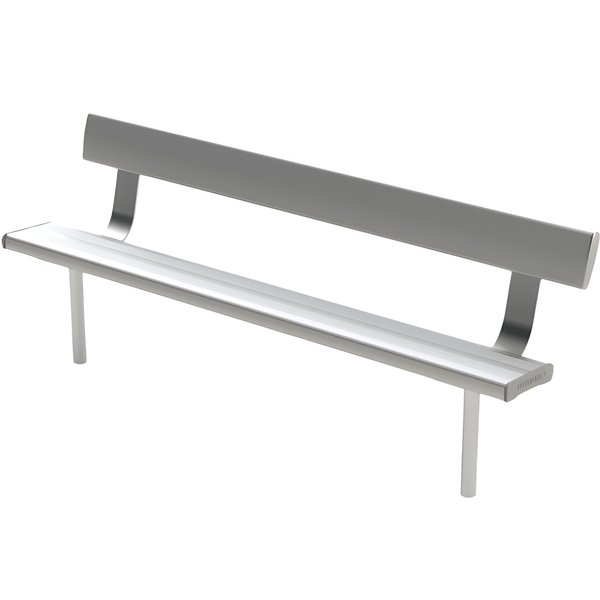 In-Ground Bench Seat With Backrest 210 kg Blue