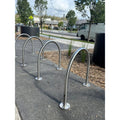 Bike Rack Hoop - Surface Mount - Stainless Steel