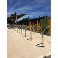 Bike Rack Hoop - Surface Mount - Stainless Steel