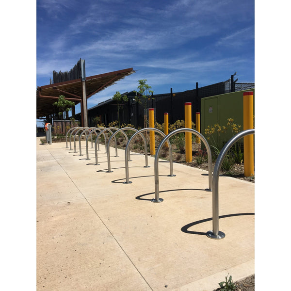 Bike Rack Hoop - Surface Mount - Stainless Steel