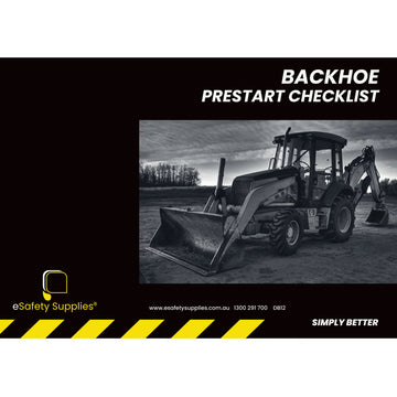 Backhoe Prestart Checklist Books