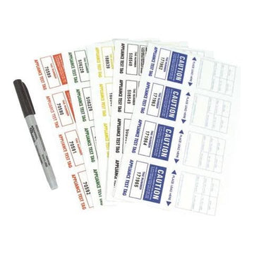 Test Tags H/duty W/ Marker Pkt 100 - Black 70 kg