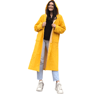 Yellow Full Length PVC Rain Coat 0.7 kg Size Small RCS
