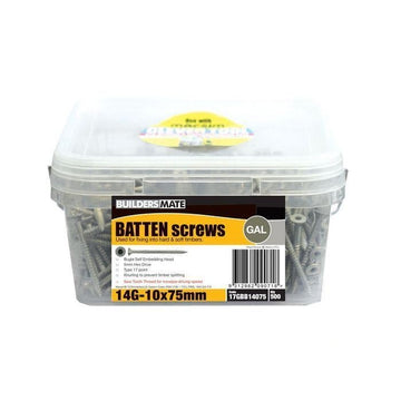 Batten Screws - Galvanised - 14x100mm - 500 Pack 1.75 kg